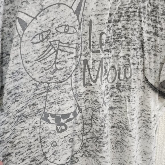 Melissa McCarthy Seven7 Le Meow Cat Graphic Burnout Tunic Top Women’s Plus 2X - Picture 8 of 11